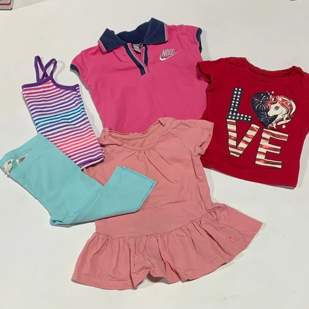 Nike Pink Polo Shirt and Kids Clothing LOT 2T /‎ 3T 4247